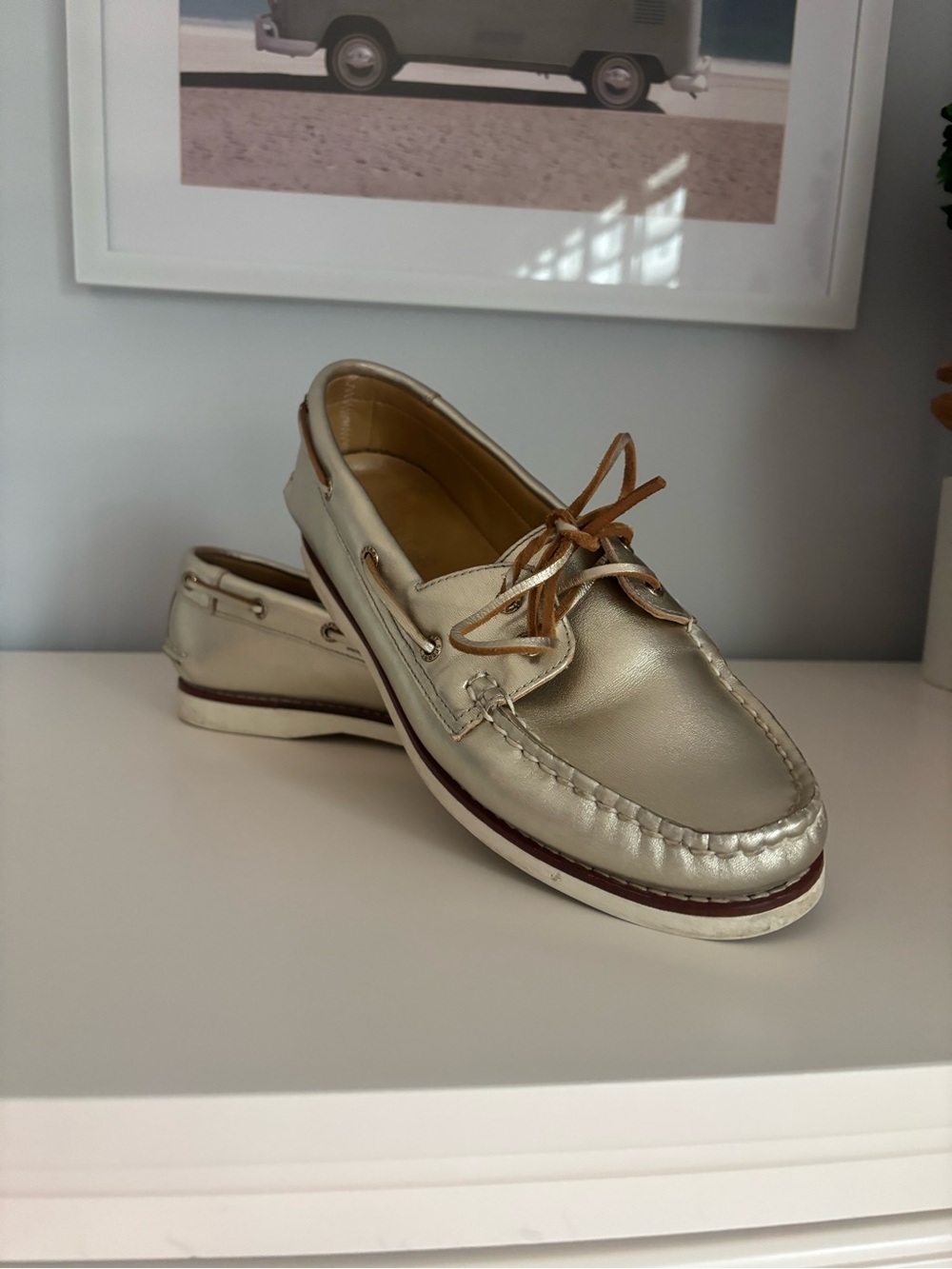 Sperry Metallic Leather Boat Shoes